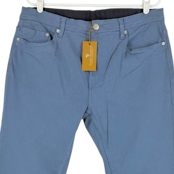 Elliot Muryan Men's Slim Fit Straight Leg Mid Rise Stretch Blue Pants 40x30 NWT - Picture 3 of 10